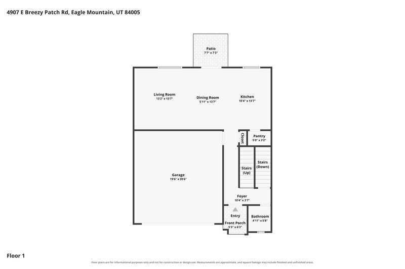 2,390/Mo, 4907 E Breezy Patch Rd Eagle Mountain, UT 84005 Floor Plan View 2