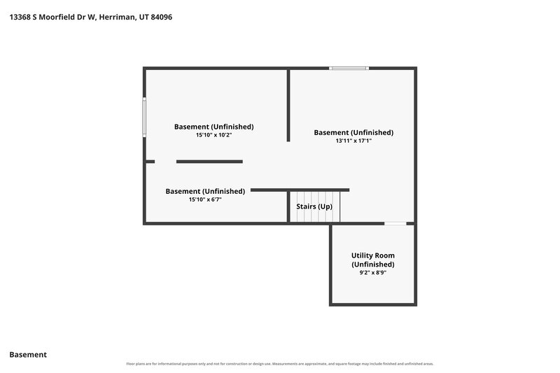 2,530/Mo, 13368 S Moorfield Dr Herriman, UT 84096 Floor Plan View 3