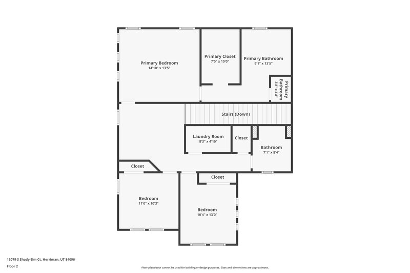 2,275/Mo, 13079 S Shady Elm Ct Herriman, UT 84096 Floor Plan View 2