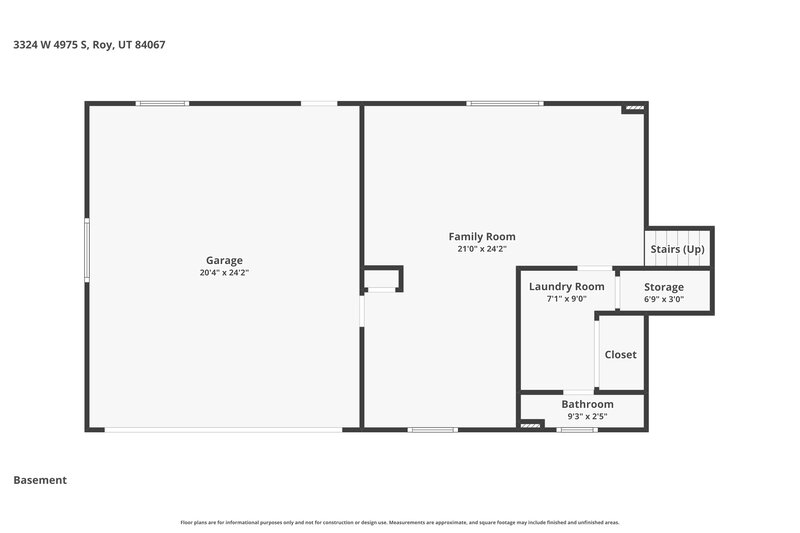 2,355/Mo, 3324 W 4975 S Roy, UT 84067 Floorplan View