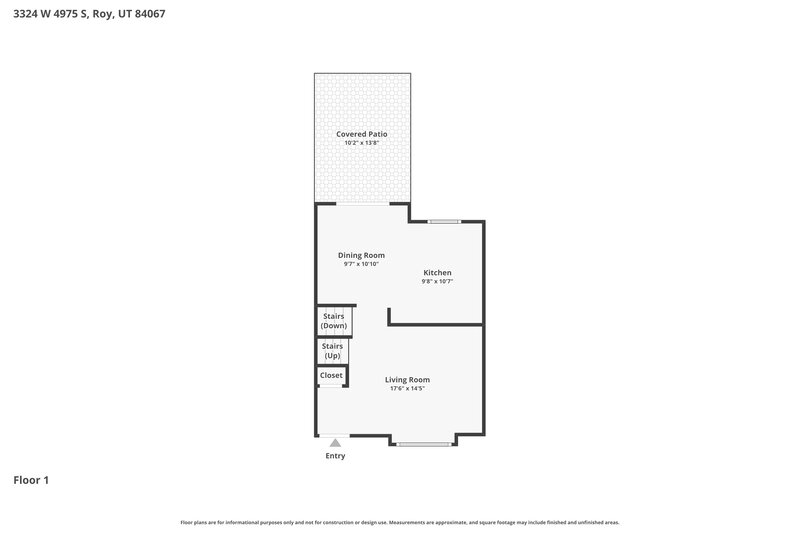 2,355/Mo, 3324 W 4975 S Roy, UT 84067 Floorplan View 2
