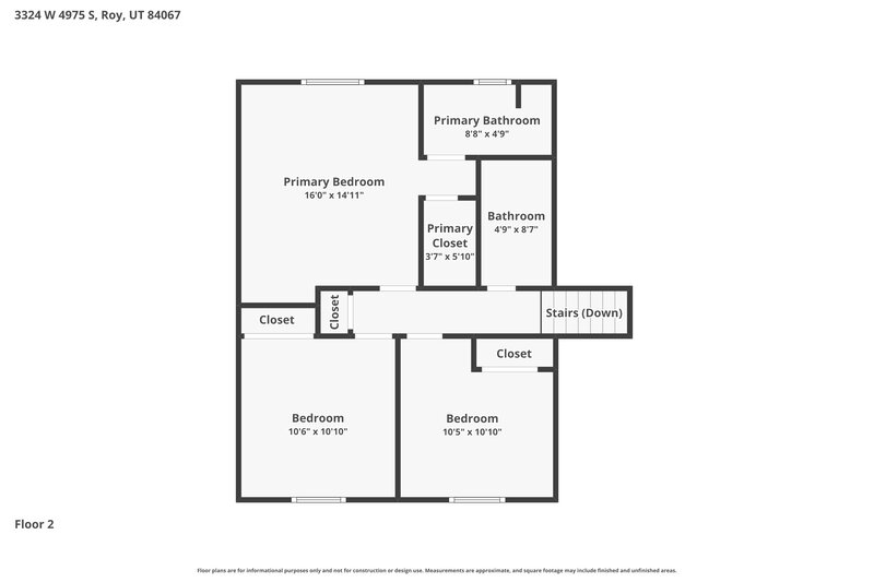 2,355/Mo, 3324 W 4975 S Roy, UT 84067 Floorplan View 3