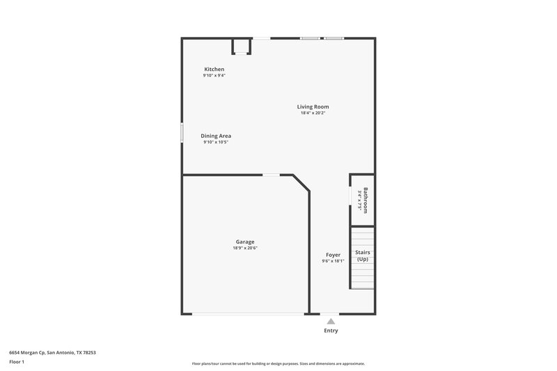 1,655/Mo, 6654 Morgan Cp San Antonio, TX 78253 Floorplan View