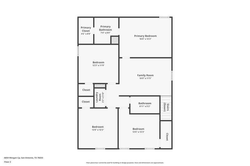 1,655/Mo, 6654 Morgan Cp San Antonio, TX 78253 Floorplan View 2