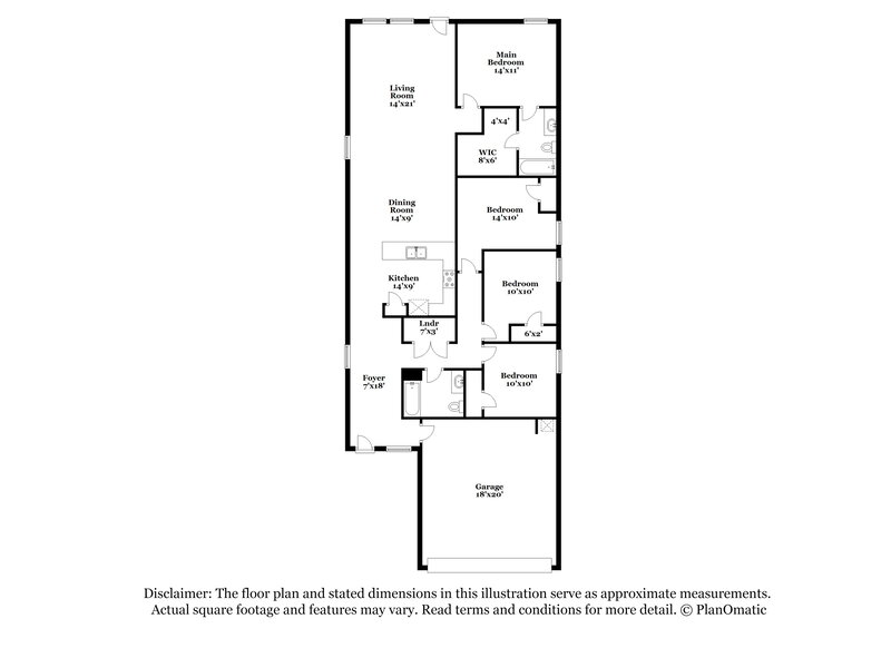 1,610/Mo, 6627 Morgan Cp San Antonio, TX 78253 Floorplan View