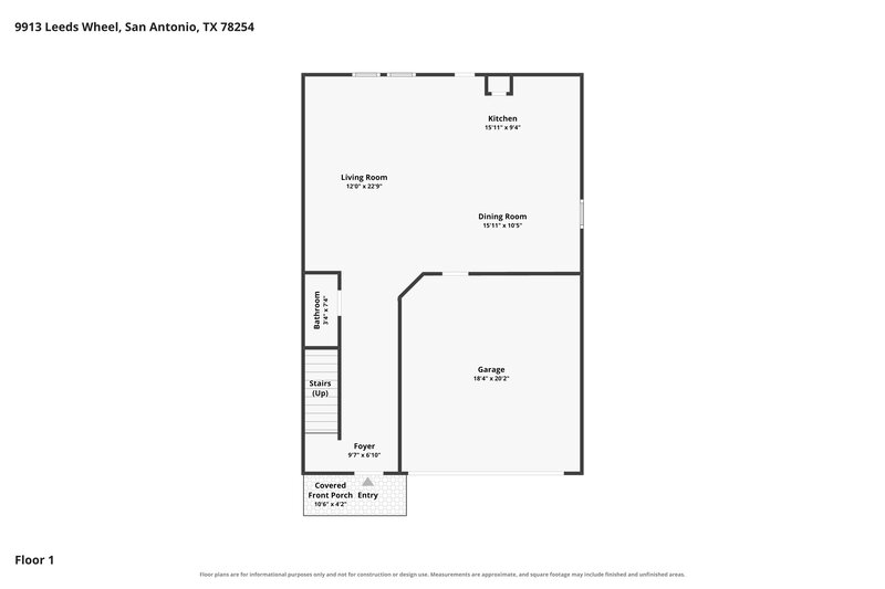 1,670/Mo, 9913 Leeds Wheel San Antonio, TX 78254 Floor Plan View