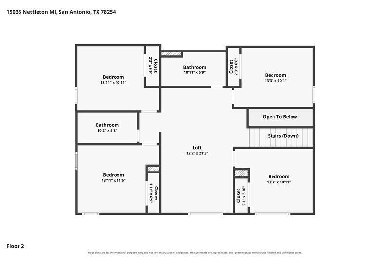 2,430/Mo, 15035 Nettleton Ml San Antonio, TX 78254 Floor Plan View 2