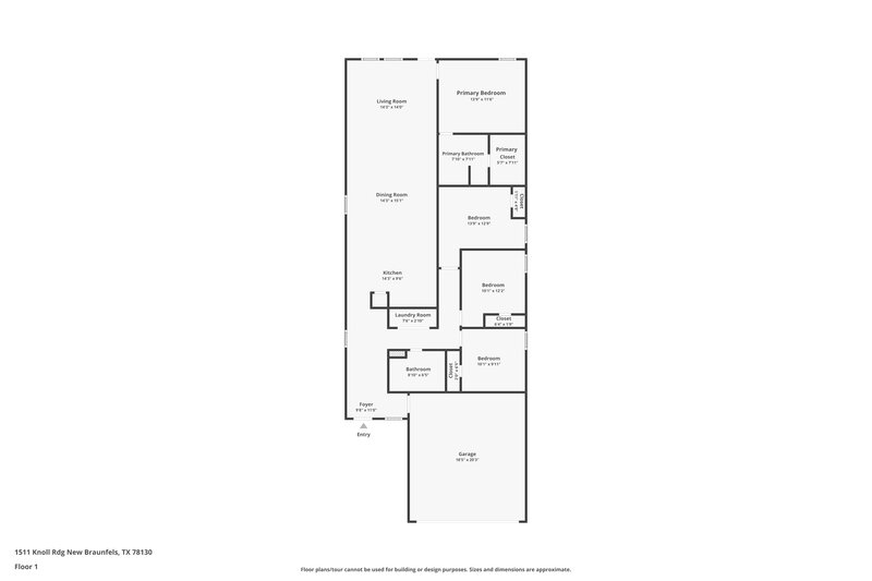 1,815/Mo, 1511 Knoll Rdg New Braunfels, TX 78130 Floor Plan View