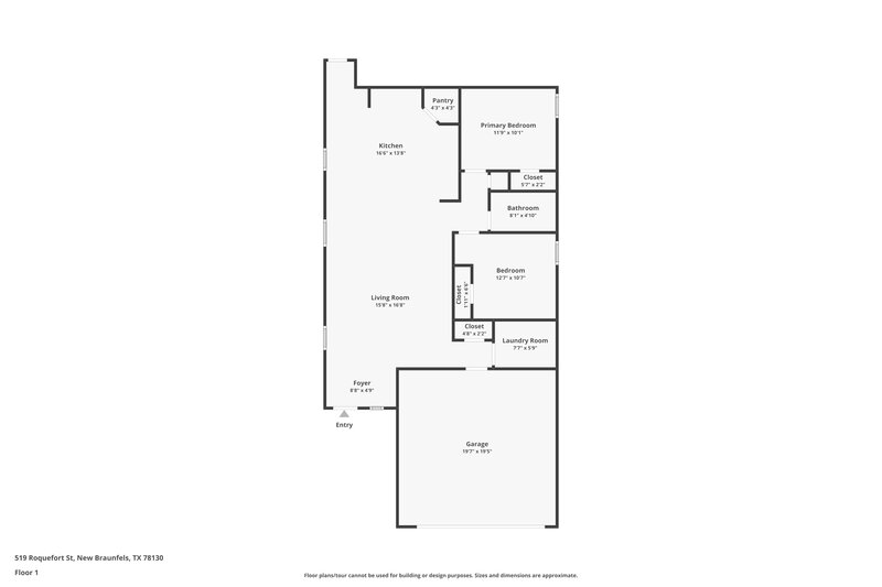 1,525/Mo, 519 Roquefort St New Braunfels, TX 78130 Front View
