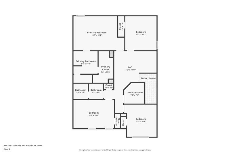 1,595/Mo, 132 Short Cake Aly San Antonio, TX 78253 Floor Plan View 2
