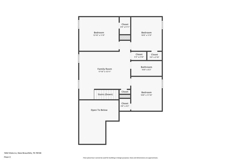 1,810/Mo, 1652 Viola Ln New Braunfels, TX 78130 Floor Plan View 2