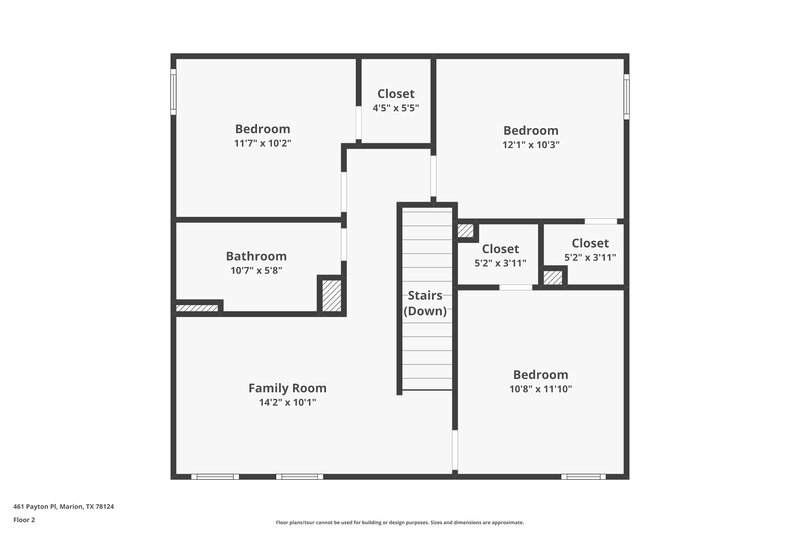 2,065/Mo, 461 Payton Pl Marion, TX 78124 Floor Plan View