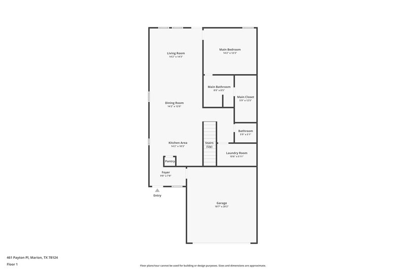 2,065/Mo, 461 Payton Pl Marion, TX 78124 Floor Plan View 2