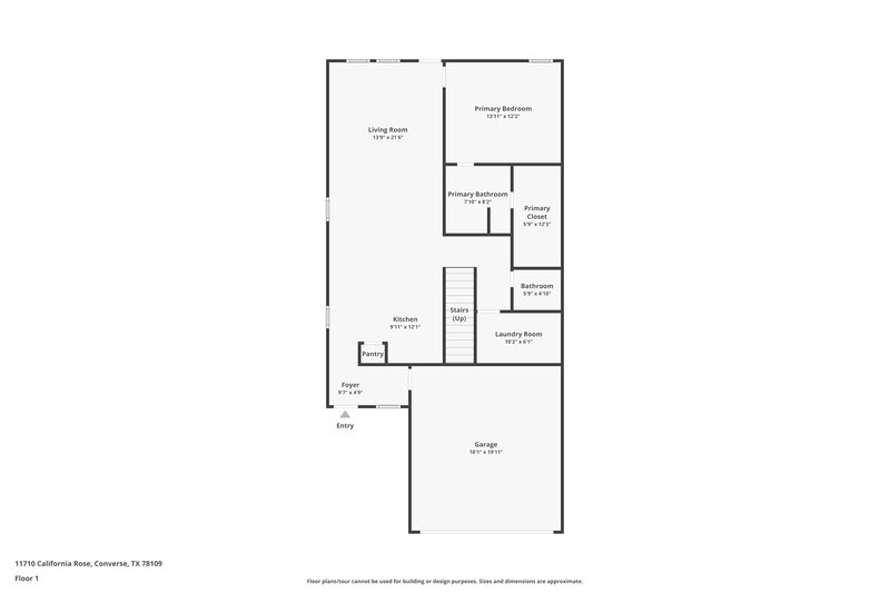 1,755/Mo, 11710 California Rose Converse, TX 78109 Floor Plan View