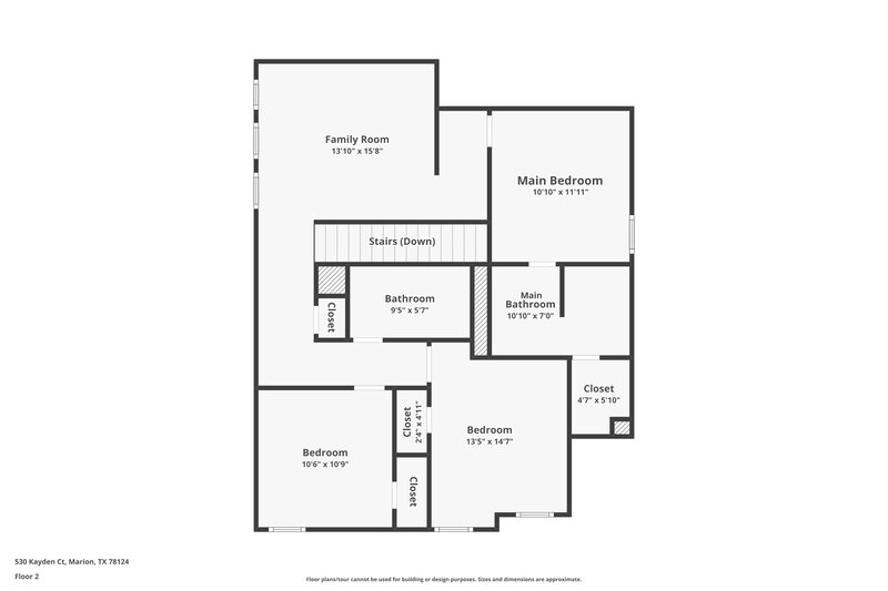 1,980/Mo, 530 Kayden Ct Marion, TX 78124 Floor Plan View