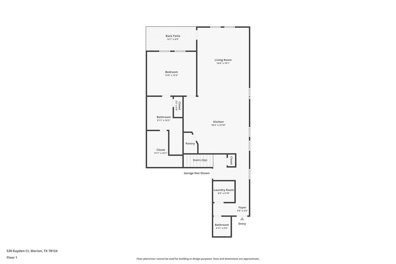 1,980/Mo, 530 Kayden Ct Marion, TX 78124 Floor Plan View 2