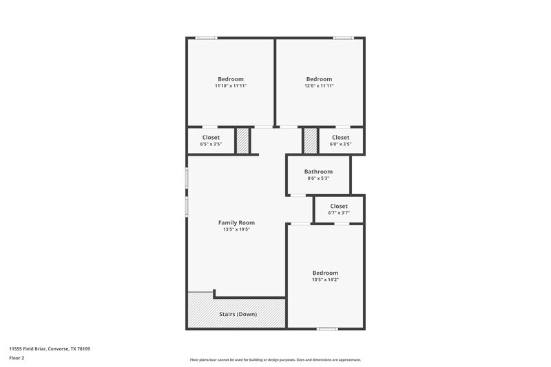 1,650/Mo, 11555 Field Briar Converse, TX 78109 Floor Plan View 2
