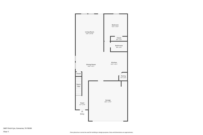 1,735/Mo, 5607 Finch Cyn Converse, TX 78109 Floor Plan View