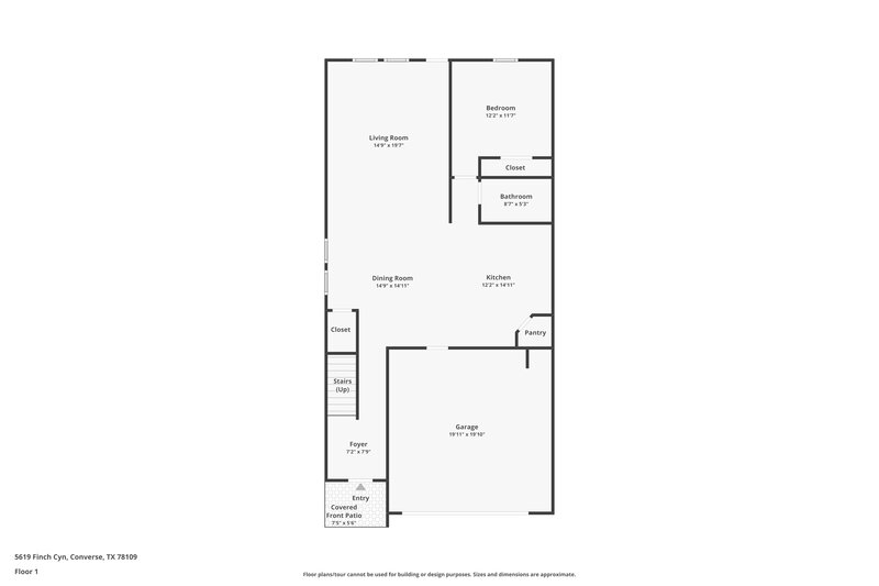 1,985/Mo, 5619 Finch Cyn Converse, TX 78109 Floor Plan View 2