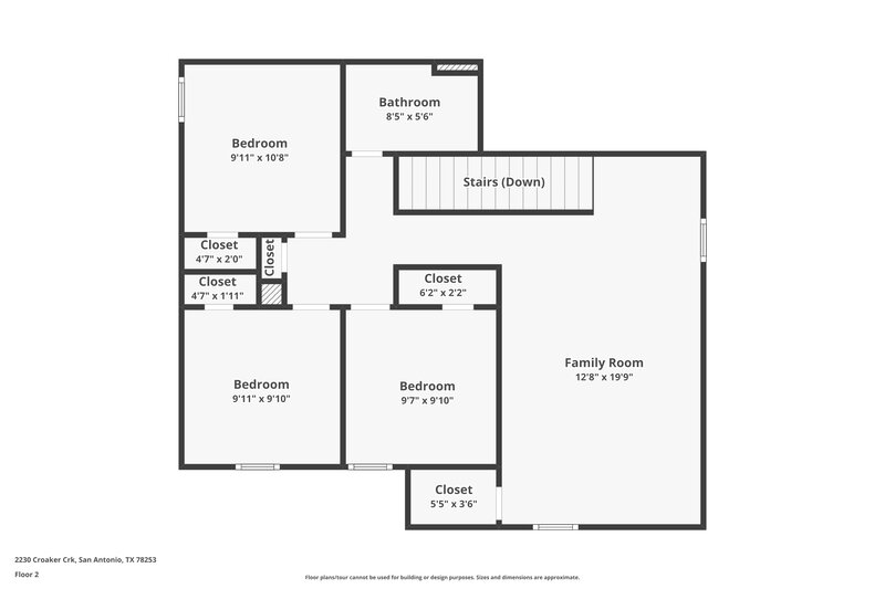 1,590/Mo, 2230 Croaker Crk San Antonio, TX 78253 Floor Plan View