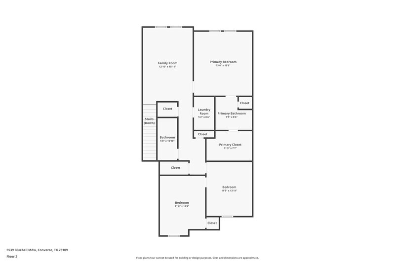 1,815/Mo, 5539 Bluebell Mdw Converse, TX 78109 Floor Plan View 2