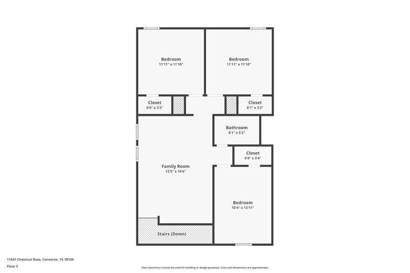 1,555/Mo, 11541 Chestnut Rose Converse, TX 78109 Floor Plan View 2