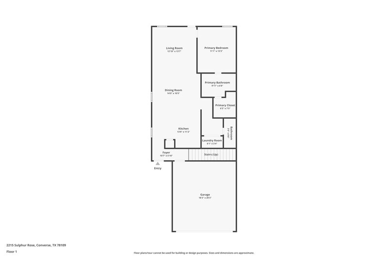 1,555/Mo, 2215 Sulphur Rose Converse, TX 78109 Floor Plan View