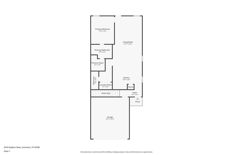 1,550/Mo, 2210 Sulphur Rose Converse, TX 78109 Floor Plan View