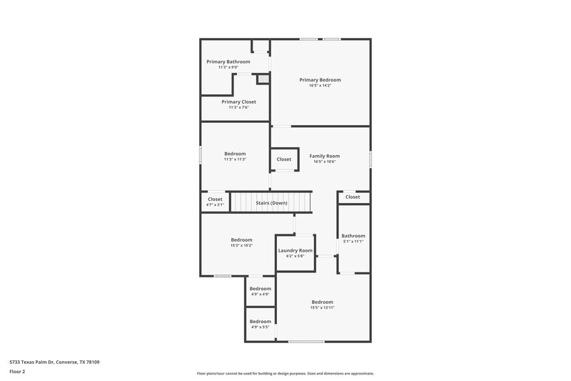 1,650/Mo, 5733 Texas Palm Dr Converse, TX 78109 Floor Plan View 2