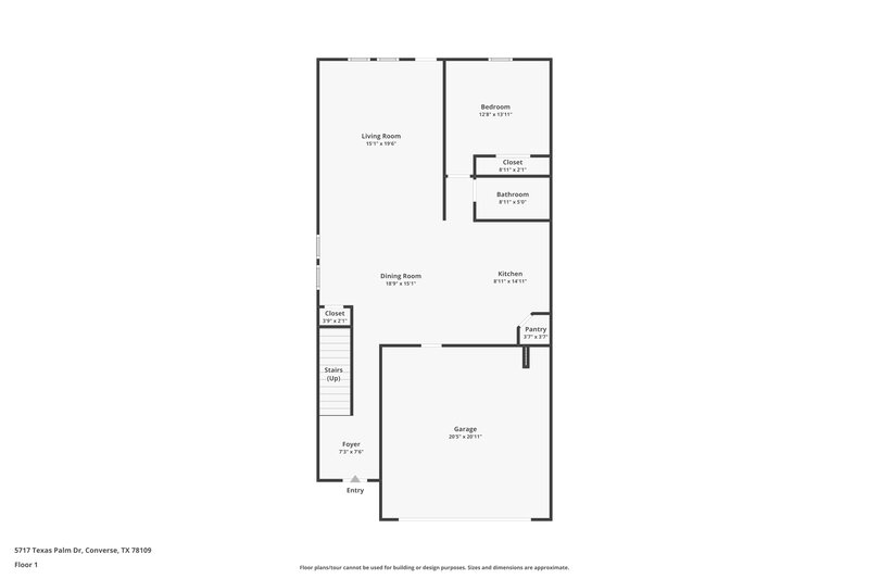 2,025/Mo, 5717 Texas Palm Dr Converse, TX 78109 Floor Plan View