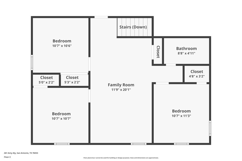 1,660/Mo, 261 Amy Aly San Antonio, TX 78253 Floor Plan View 2