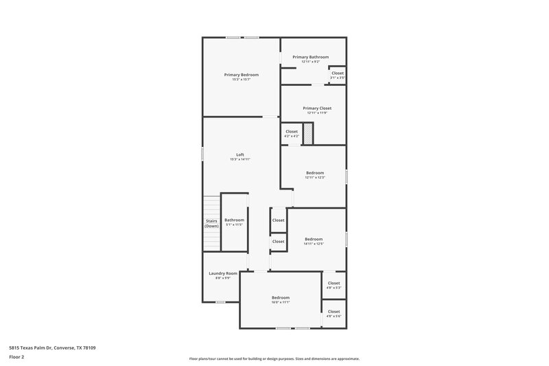 1,815/Mo, 5815 Texas Palm Dr Converse, TX 78109 Floor Plan View 2