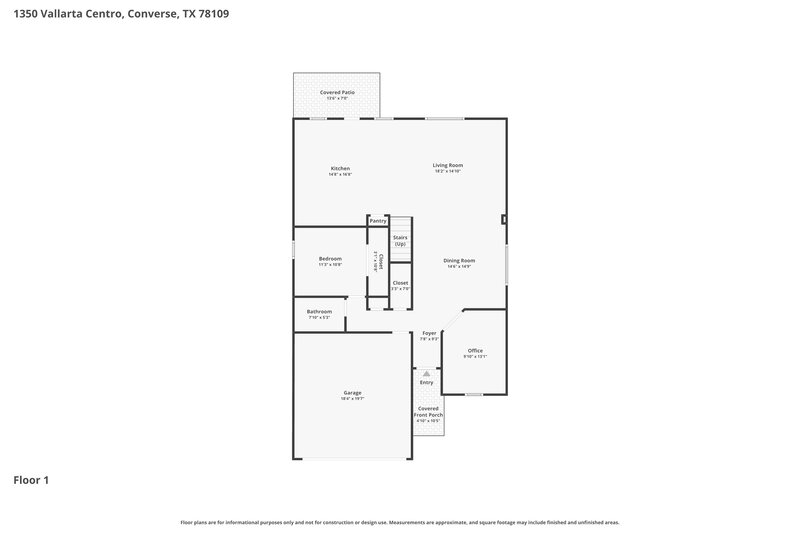 2,290/Mo, 1350 Vallarta Centro Converse, TX 78109 Floor Plan View