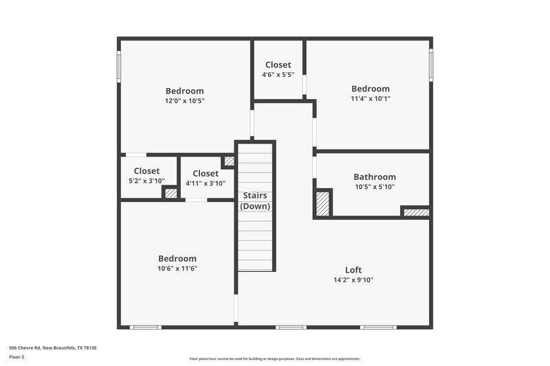 1,620/Mo, 506 Chevre Rd New Braunfels, TX 78130 Floorplan View 2