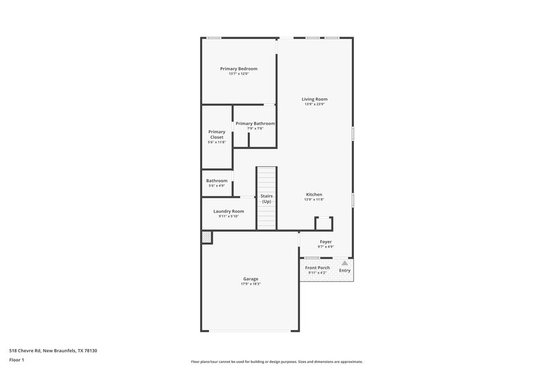1,695/Mo, 518 Chevre Rd New Braunfels, TX 78130 Floor Plan View 2