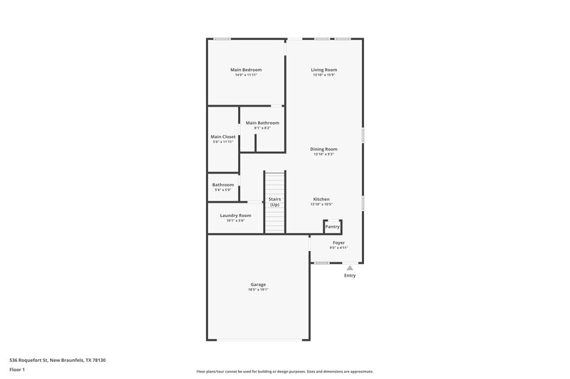 1,695/Mo, 536 Roquefort St New Braunfels, TX 78130 Floor Plan View