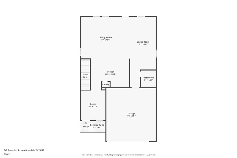 1,675/Mo, 548 Roquefort St New Braunfels, TX 78130 Floor Plan View