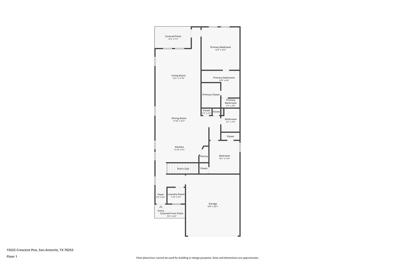 1,850/Mo, 15522 Crescent Pine San Antonio, TX 78253 Floor Plan View
