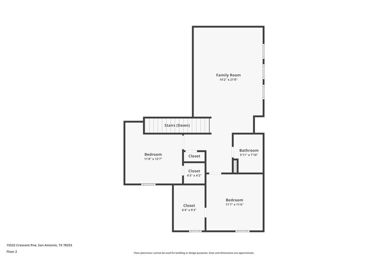 1,850/Mo, 15522 Crescent Pine San Antonio, TX 78253 Floor Plan View 2