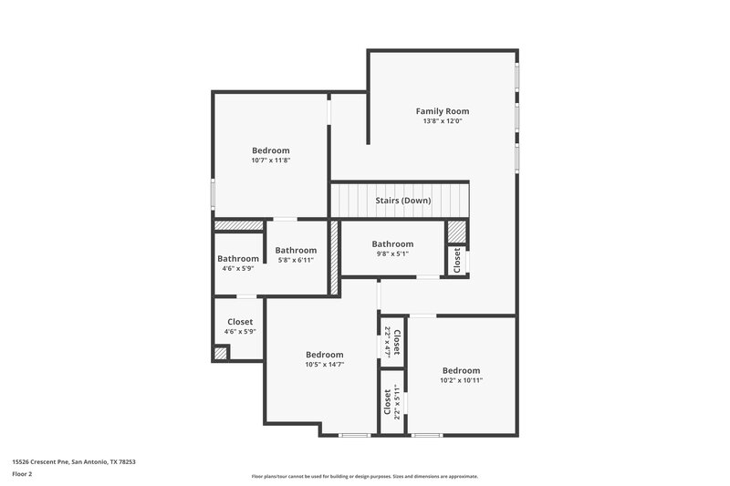 1,765/Mo, 15526 Crescent Pine San Antonio, TX 78253 Floor Plan View 2