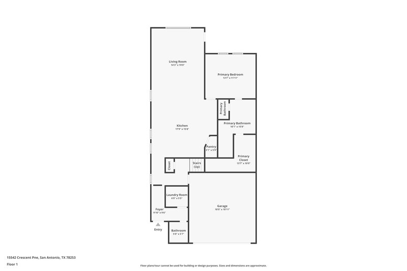 2,190/Mo, 15542 Crescent Pine San Antonio, TX 78253 Floorplan View