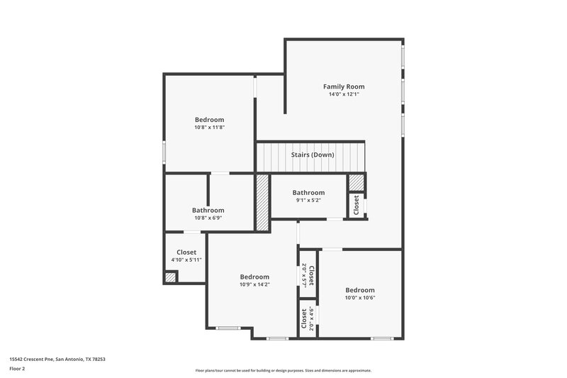2,190/Mo, 15542 Crescent Pine San Antonio, TX 78253 Floorplan View 2