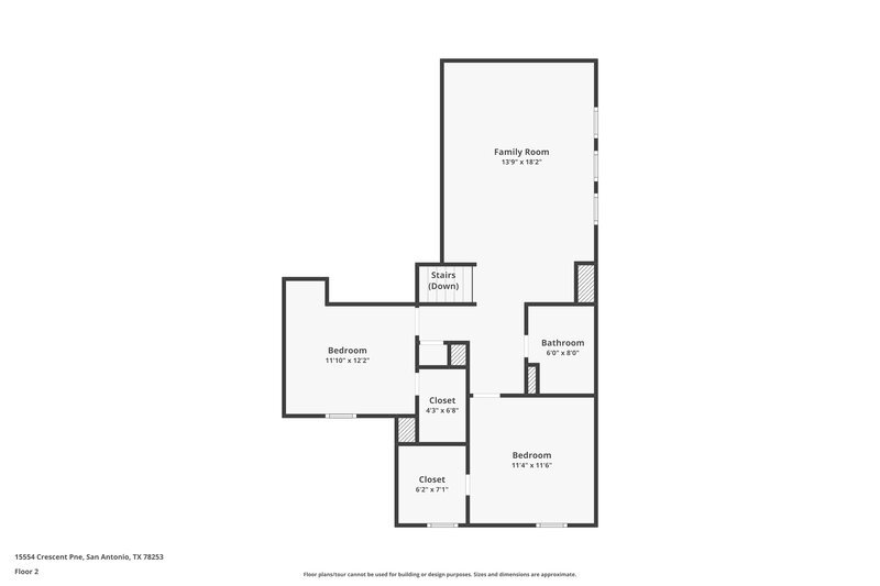1,820/Mo, 15554 Crescent Pine San Antonio, TX 78253 Floor Plan View 2