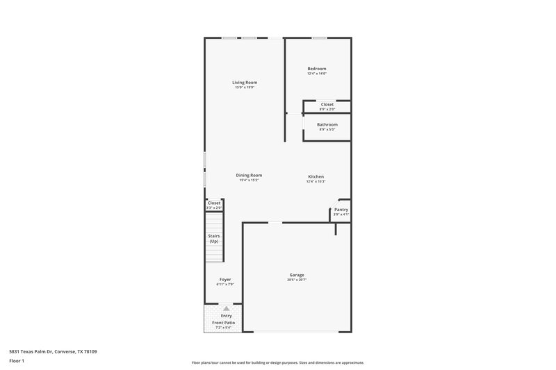 2,040/Mo, 5831 Texas Palm Dr Converse, TX 78109 Floor Plan View 2
