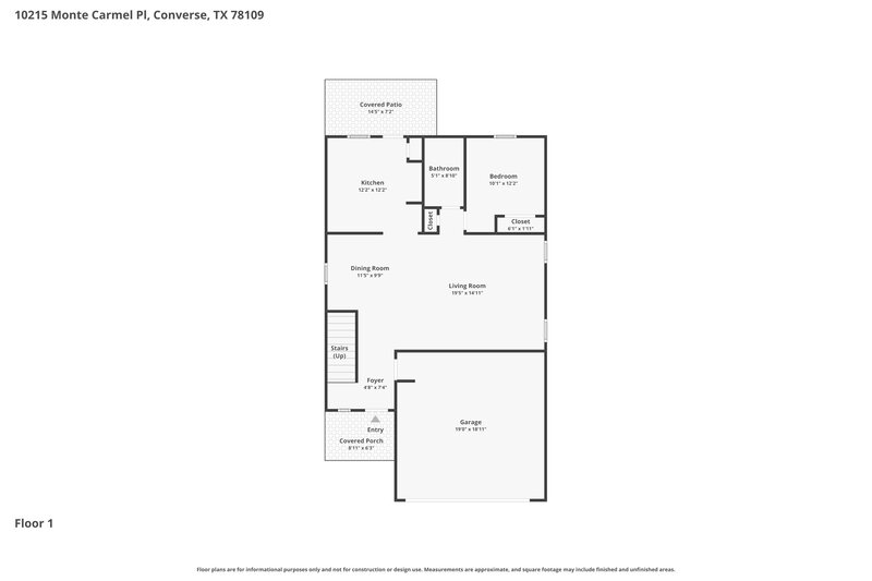 2,035/Mo, 10215 Monte Carmel Pl Converse, TX 78109 Floor Plan View