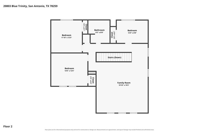 2,670/Mo, 20803 Blue Trinity San Antonio, TX 78259 Floor Plan View 2