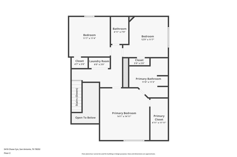 1,450/Mo, 5410 Chase Canyon San Antonio, TX 78252 Floor Plan View 2