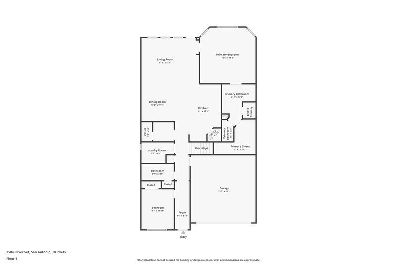 1,830/Mo, 3504 Silver Set San Antonio, TX 78245 Floor Plan View