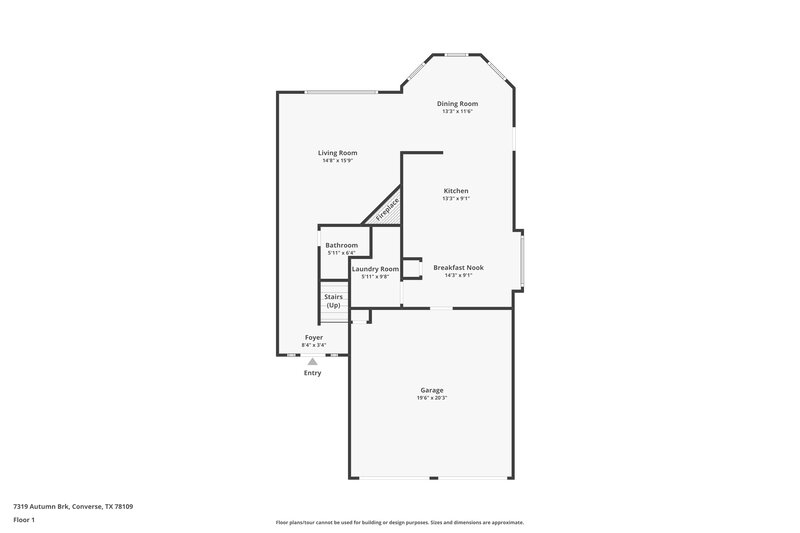 2,110/Mo, 7319 Autumn Brook Converse, TX 78109 Floor Plan View