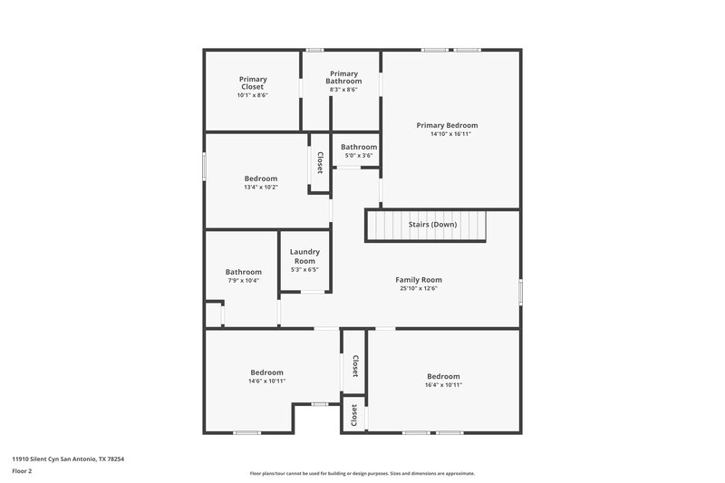 2,145/Mo, 11910 Silent Cyn San Antonio, TX 78254 Floor Plan View 2